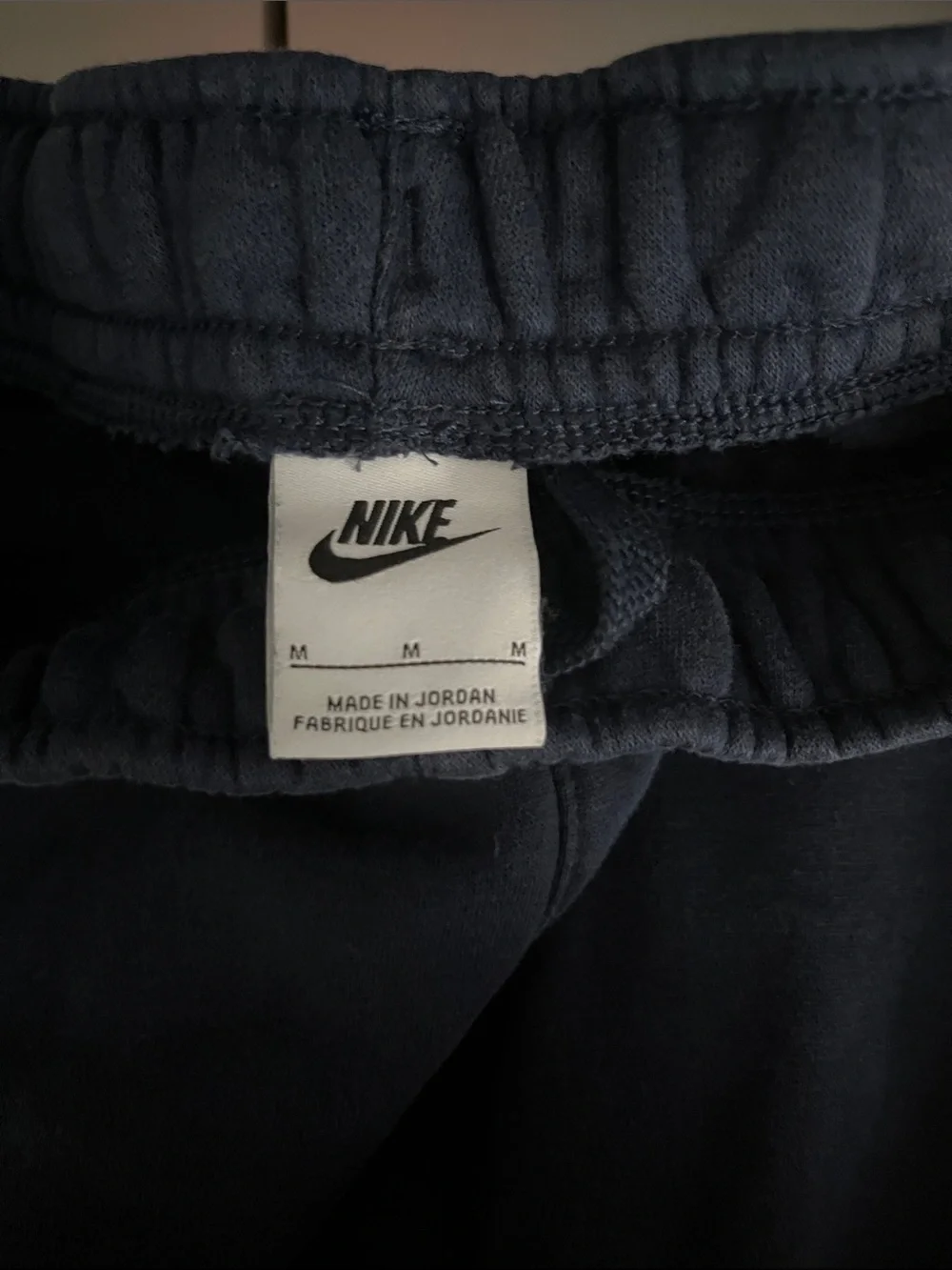 Nike Navy Blue Jogger Pants with White Swoosh